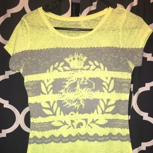 Express neon yellow burnout T